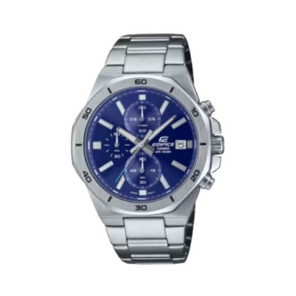 Casio Edifice EFV-640D-2AV Silver Stainless Steel Band Men Watch